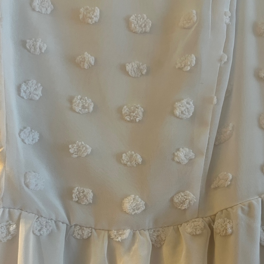 White Layered Midi Dress - Picture 2 of 4